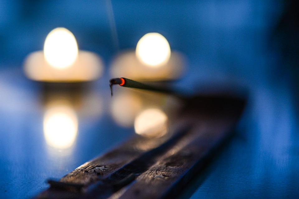 candles and incense - anti-sadness rituals
